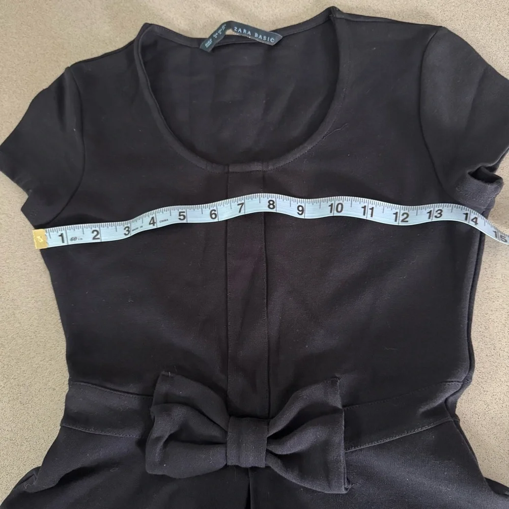 Zara Navy Dress with Bow Accent - Picture 5 of 9